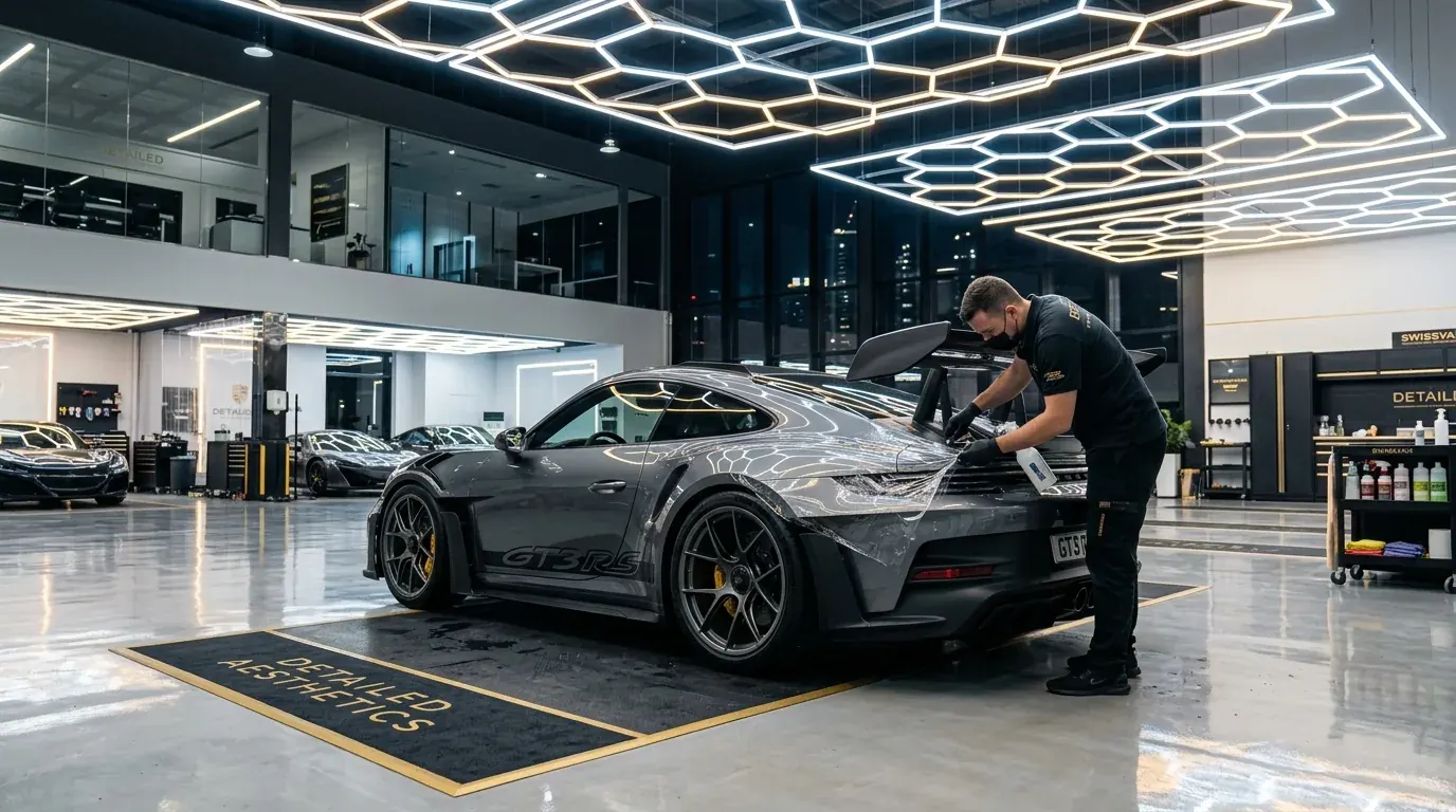 Auto Gold Group tesisinde Porsche 911 GT3 RS PPF uygulaması